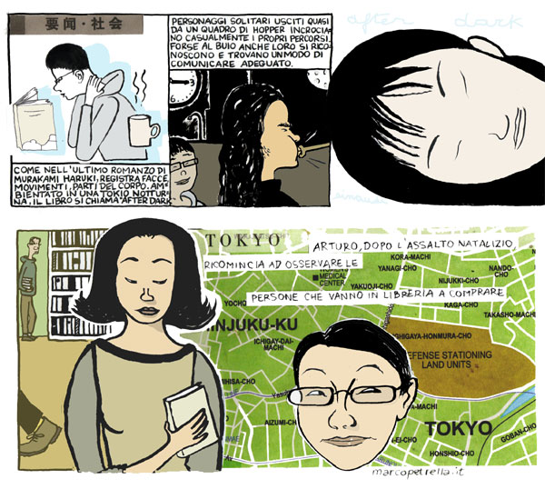 After Dark, Murakami Haruki, recensione di Petrella, VirusVignette, L'Unità
