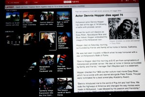 L'applicazione iPad della BBC News