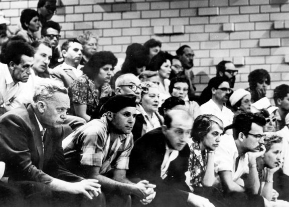 eichmann-trial-1961 Il pubblico durante un'udienza del processo ad Adolf Eichmann a Gerusalemme, 1961 (Yad Vashem)