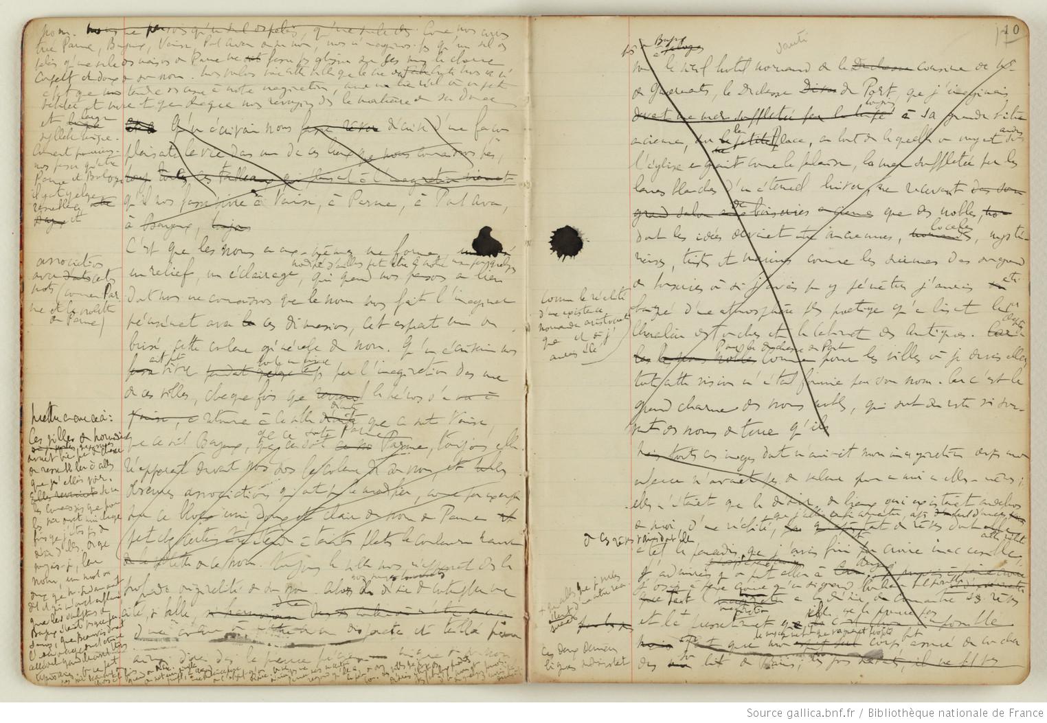 Due pagine del manoscritto della Recherche du temps perdu