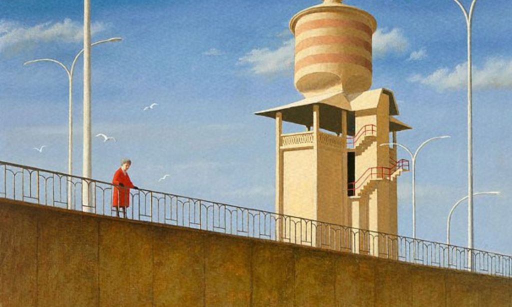 Jeffrey Smart, Alma Mahler Feeding the Birds (1968) particolare