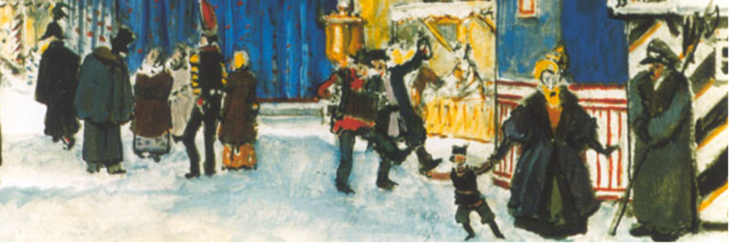 Alexandre Benois, 1911, Bozzetto per Petrushka di Igor Stravinsky